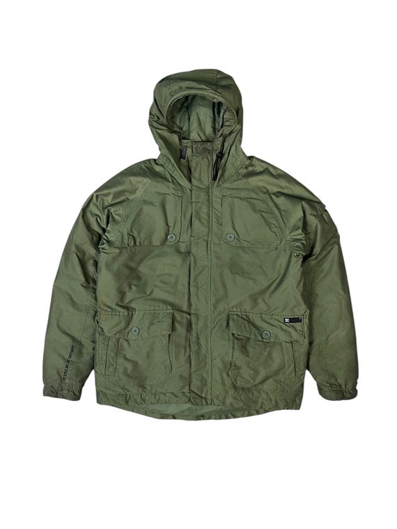 DC Shoe Co USA Tactical Parka Utility Army Green Medium Size Long 