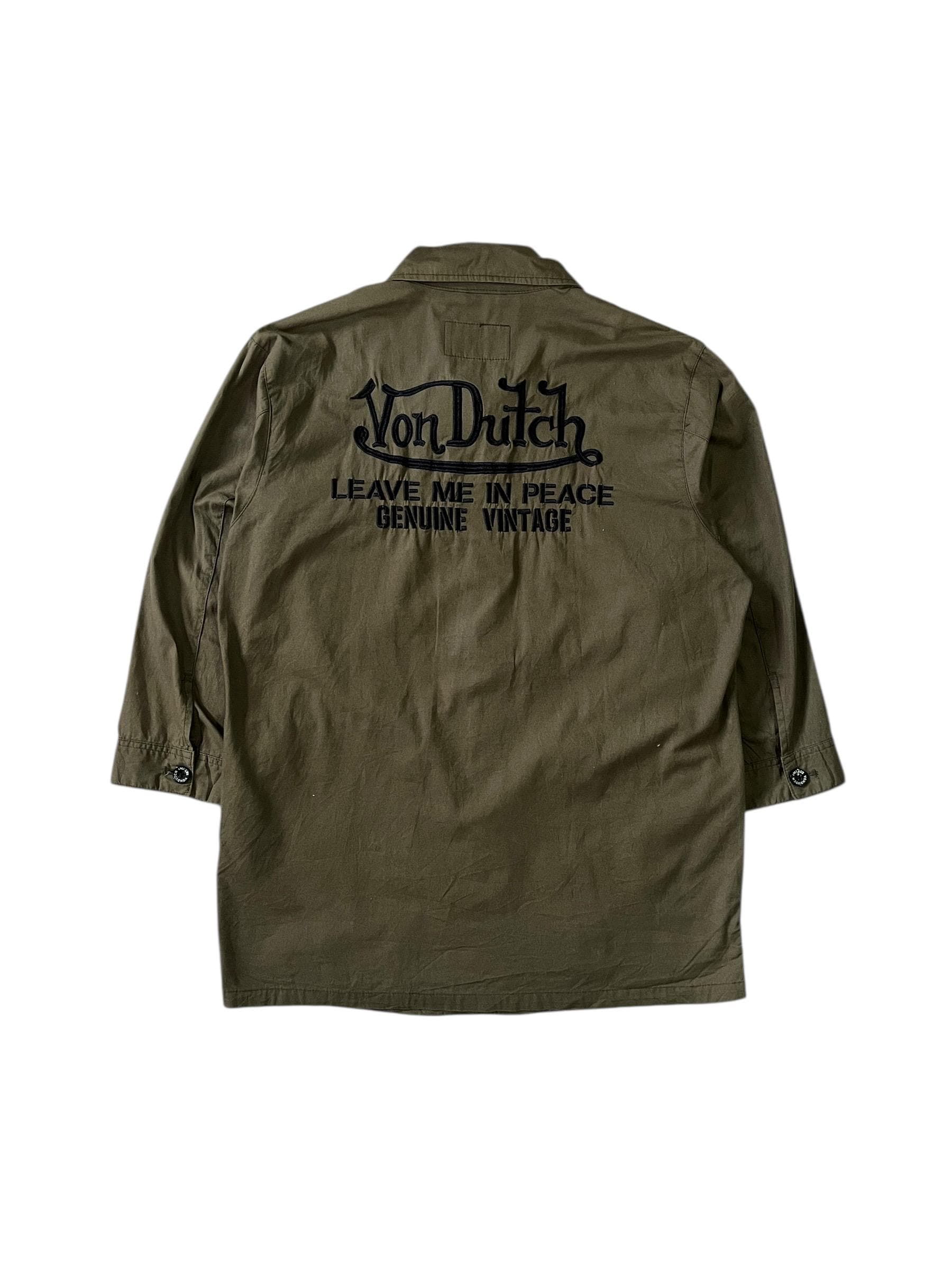 Von Dutch Motorsジャケット MA1 Von Dutch Olive Green 3 Quarter Sleeves Jacket - Etsy