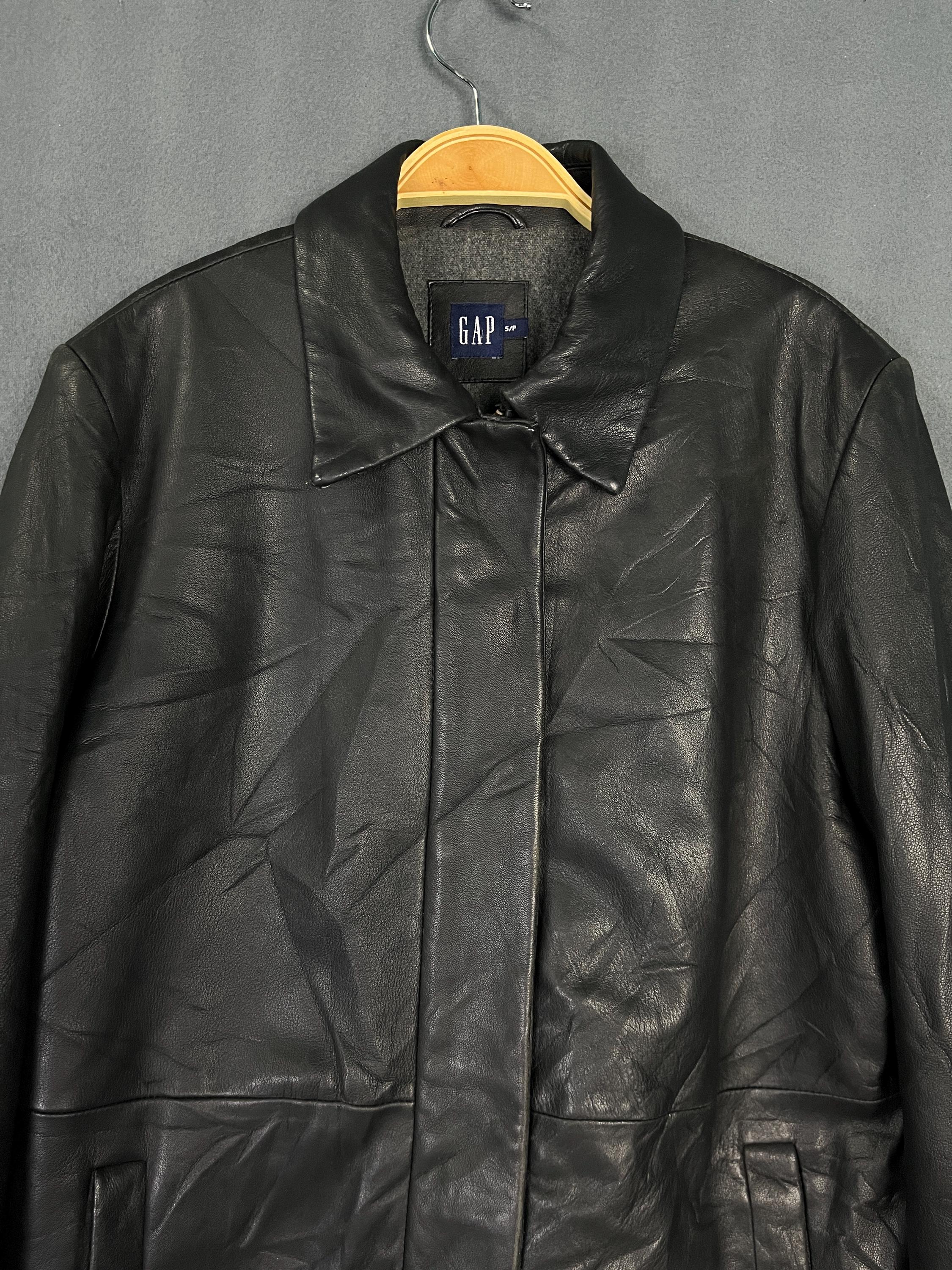 Vintage Gap Black Genuine Leather Zip up Jacket - Etsy