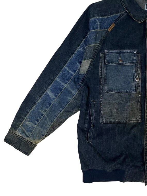 Akademiks Denim Concept Patchwork Multipocket Jac… - image 5