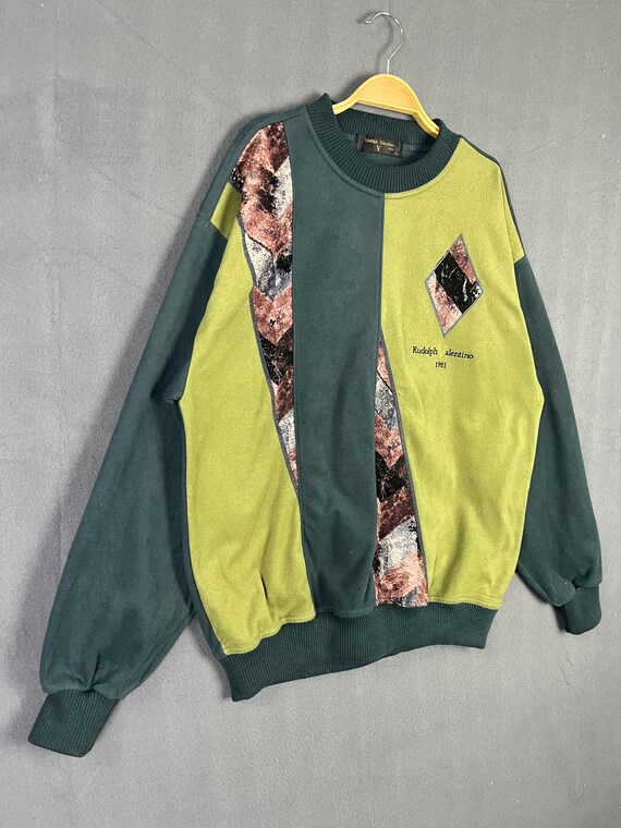 Rudolph Valentino Patchwork Nice Pattern Fleece S… - image 6