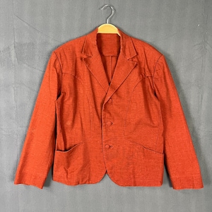 Vintage Yohji Yamamoto Linen Brick Red Blazer Jacket Y’s Coat Japanese Designer Jacket