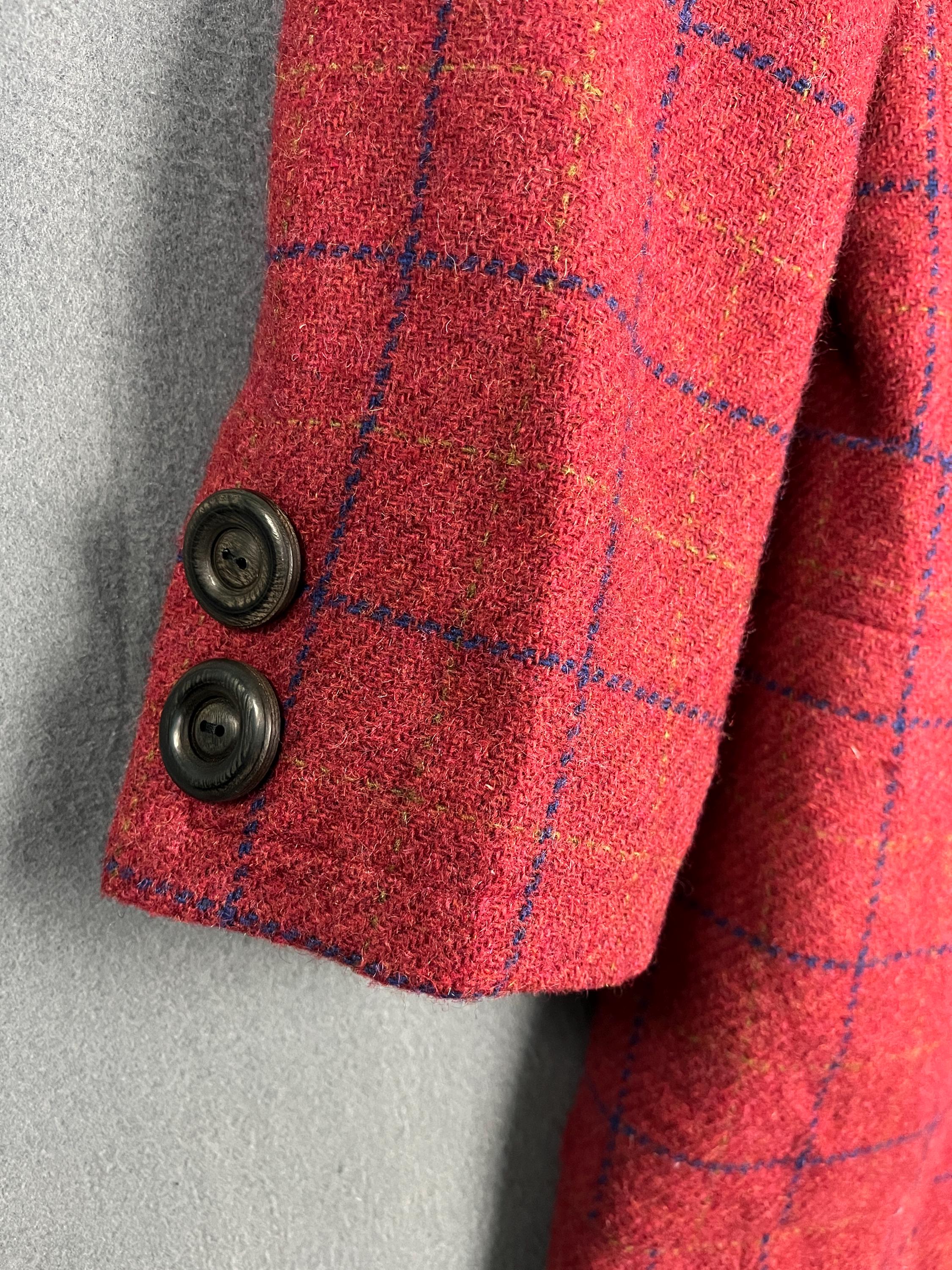 イヴ・サンローラン ウール チェック柄 コート チェック柄 YSL