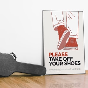 Take Off Your Shoes Retro Print – Entryway Typography Art (Digital Download)