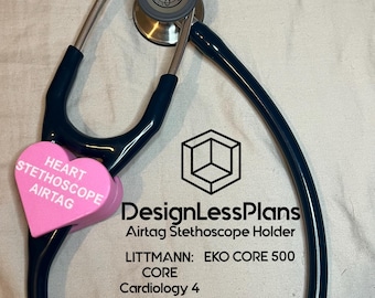 リットマン CORE/CARDIO4/CLASSIC3 & EKO CORE 500 ハート型聴診器エアタグホルダー