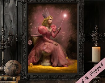 Glinda the Good Witch, Wizard of Oz Home Decor, Funny Bathroom Decor, Poster Art Print