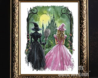 Wicked Witch, Wizard of Oz Home Decor, Emerald City Art, Digital Download