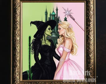 Wicked Witch, Witches, Wizard of Oz Home Decor, Emerald City Art, Digital Download