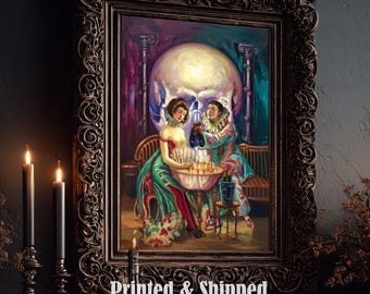 Dali's Pierrot Art Print: Surrealist Gothic Clown Painting