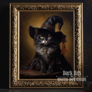 The Curious Black Cat Book of Magic Painting by Taiche Acrylic Art - Pixels
