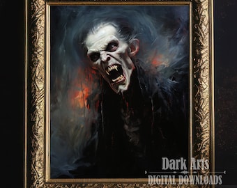 Dracula Art Print: Gothic Vampire Home Decor (Digital Download)