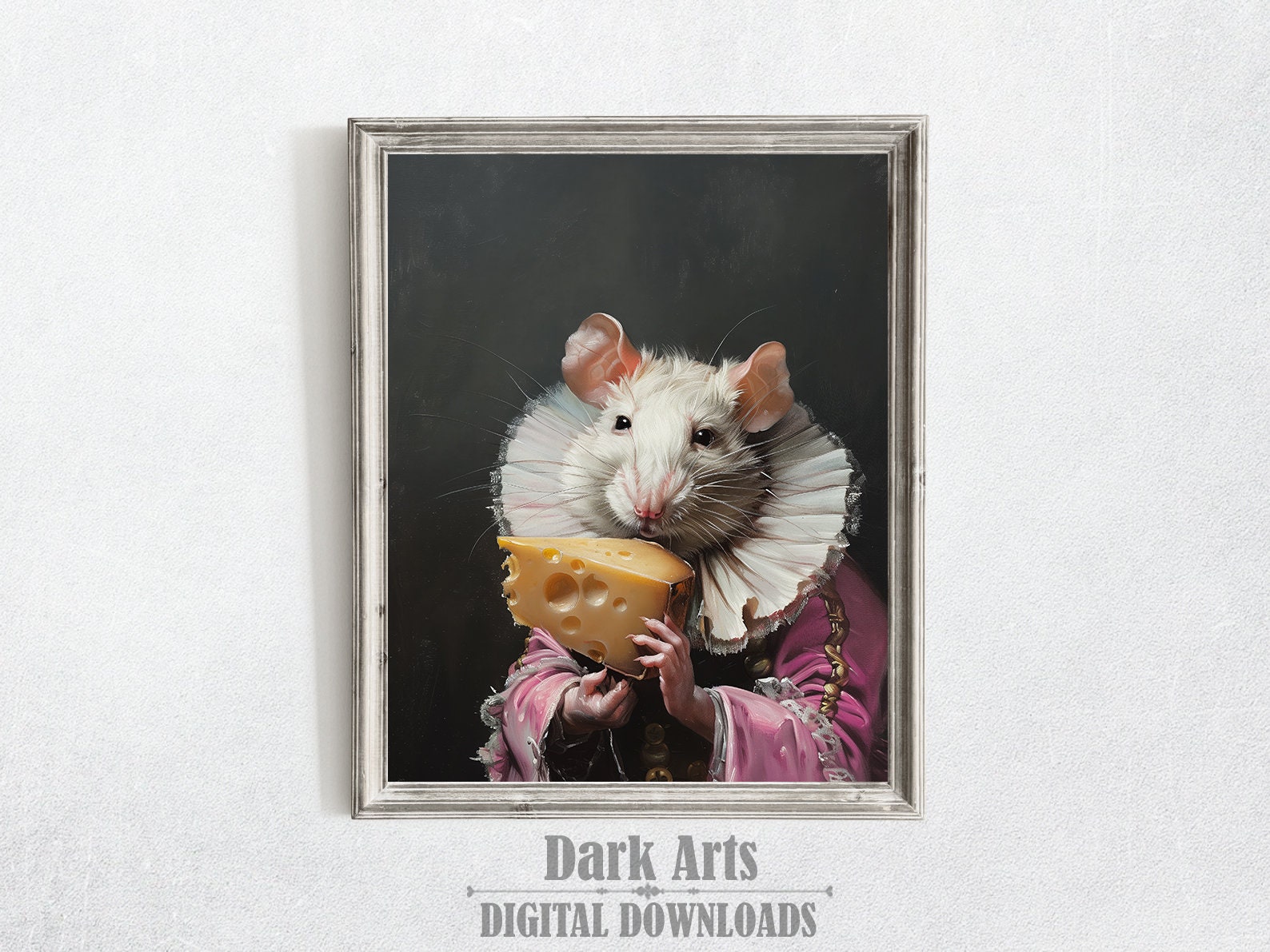Renaissance Rats Rat Renaissance Portrait, Victorian Animal Oil Painting (digital ...