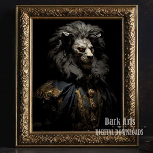 Gothic Lion, Home Decor Poster, Digital Download, Wall hangings