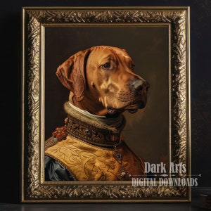 Rhodesian Ridgeback Royal Portrait: Victorian Renaissance Dog Art (Digital Download)