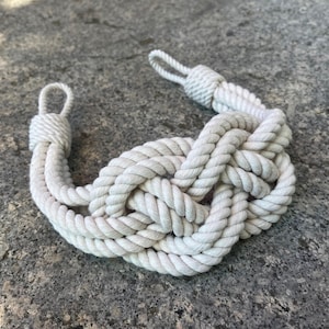 Cotton Rope Curtain Tie-Back: Nautical Knot Decor