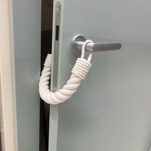 Dikke witte deurstopper - deurgewicht nautische knoop, huisdecoratie kust