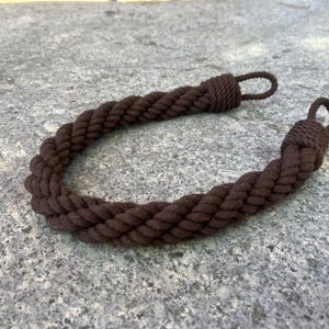 Curtain Tie-back - Holdback Curtain TieBack - Nautical Decor - brown Cotton Rope - Decor Curtains