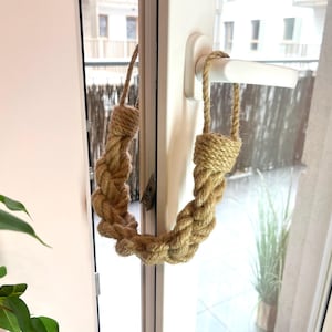Handmade Door & Window Stopper – Rustic, Cute, or Modern Draft Blocker for Home Decor - Jute Rope