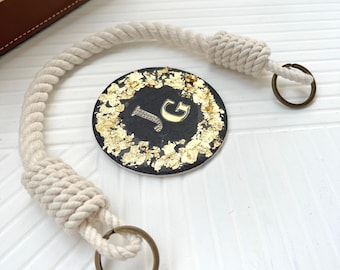 Manici per borse - Corda di cotone bianco con anelli in ottone - Accessorio elegante per la tua borsa - Manici per borse in corda grezza - Ampia scelta di misure