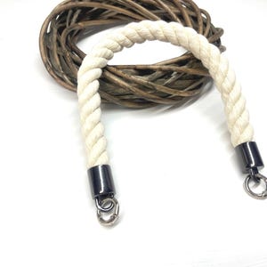 Cotton bag handle - stylish accessory with metal fittings