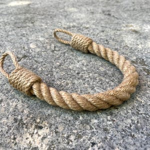 Jute Curtain Tie back - Сurtain clip - Holdback Curtain - Nautical Decor - Jute Rope - Decor Curtains - Curtain TieBack