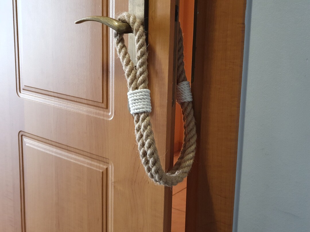 Door Stopper Door Stop Thick Rope Chunky Jute Rope Nautical Decor Door ...