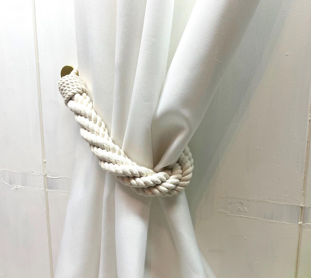 Chunky Cotton Rope Curtain Tie: Nautical Window Decor - Etsy