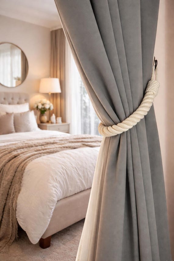 8 pomelli per cassetti in stile boho in rattan, in legno, fatti a mano