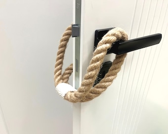 Chunky Jute Rope Door Stopper: Rustic Nautical Decor