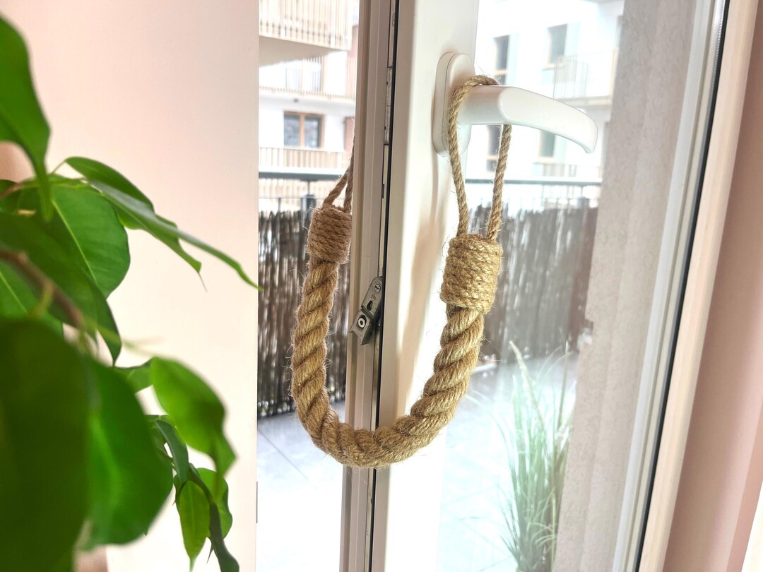 Window Operatin Rope Chunky Jute Rope Window Stopper: Handmade Boho Home Decor - Etsy