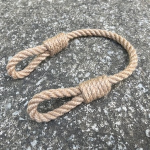 Handmade Jute Curtain TieBack – Rustic Rope Holder for Drapes - Curtain Tie-back - Holdback Curtain Tie Back - Nautical Decor-Decor Curtains