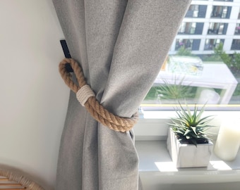 2 Pezzi di Fermatende Corda Boho, Fermi per Tende in Cotone, Fermitende a Foglia Macrame, Fermi per Tende a Casa, fermi per tende in tessuto decorativo, fermi per tende a finestra, fermi per tende