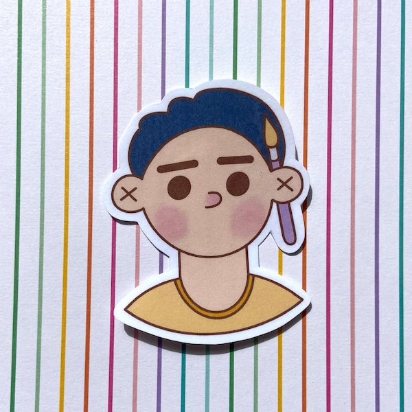 Artsy boy handmade waterproof sticker