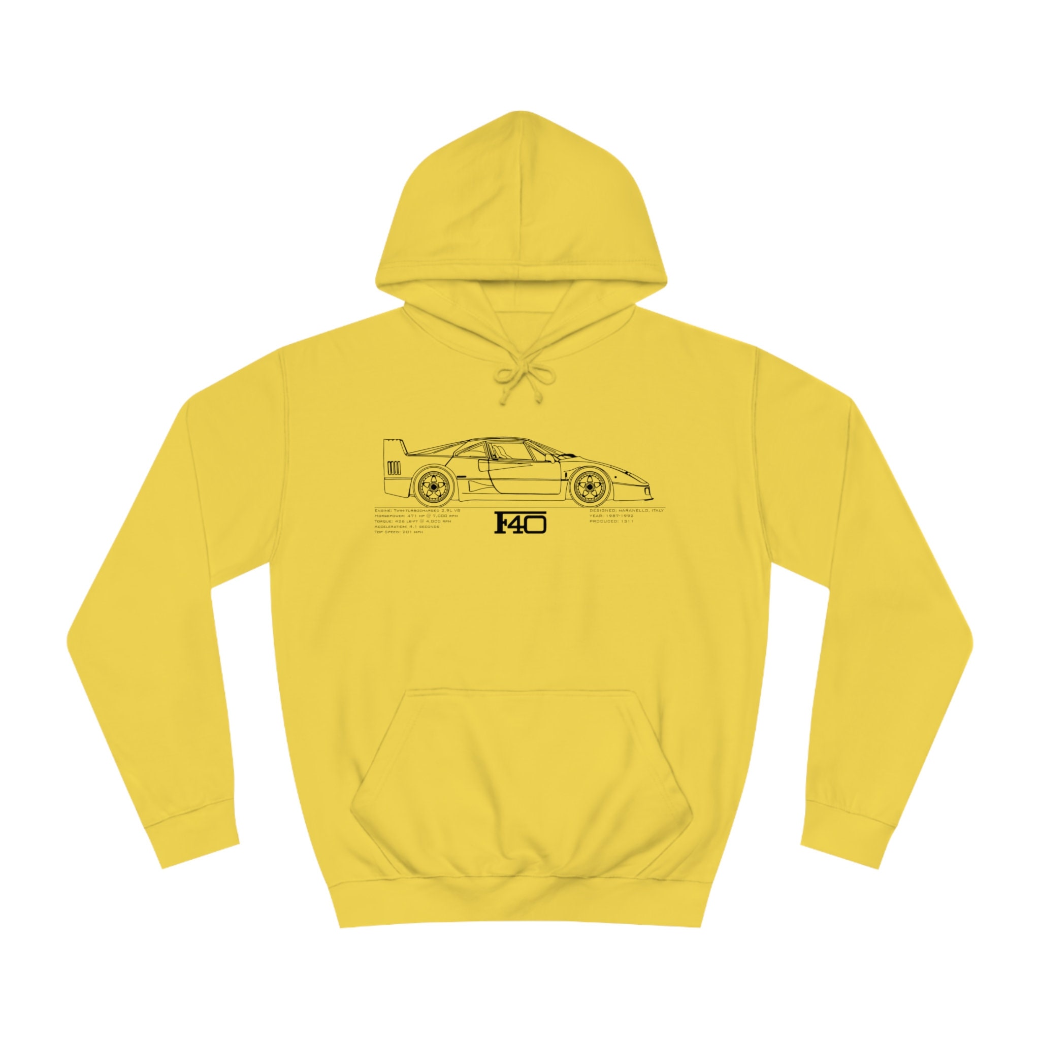 Ferrari F40 College Hoodie - Etsy