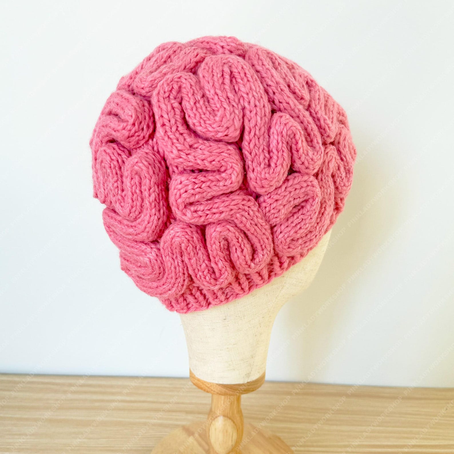 Crochet Brain Beanie | Handmade Cotton Funny Hat - Etsy