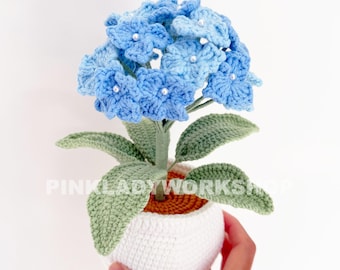 Handmade Crochet Hydrangea Plant: Crochet Flower Home Decor