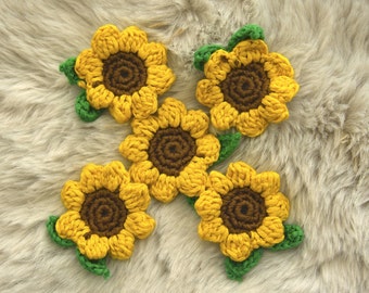 Crochet Sunflower Head | DIY Craft Flower | Crochet Flower | Handmade Flower