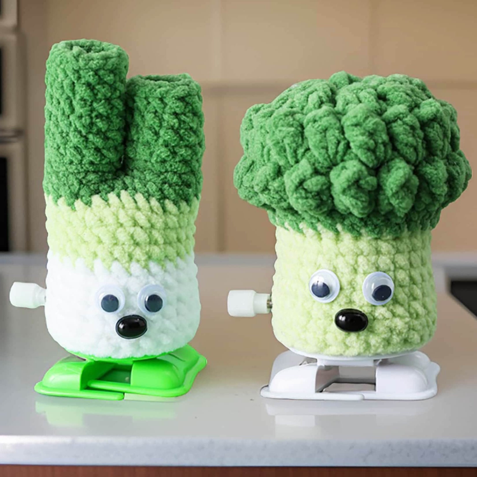 Handmade Finished Crochet Vegetable Toys Mini Leek Plush Mini Broccoli Plush Handmade Crochet Toy Mechanical Toys Interactive Toys Etsy