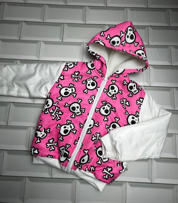 Rockstar Waterproof Kids' Winter Coats,edgy Skull Pattern,cozy Sheepskin  Lining - Etsy UK