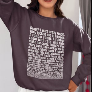 Crazy? I was crazy once. They locked me in a room with rats. And rats make me crazy | I Was Crazy Once Svg | Funny Trending Meme SVG