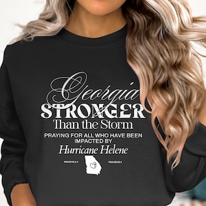 Georgië sterker dan de storm PNG, Svg, orkaan Helene, Florida kaart SVG, orkaan PNG, bijbelverzen png, orkaan Svg Georgië