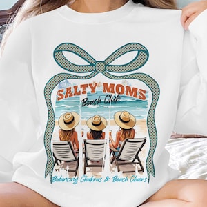 Salty Moms Beach Club Png Shirt Design, Trendy Summer Png, Retro Beach Vibes, Beach Girl Png, Funny Sarcastic Mom Design, Mother&#39;s Day