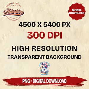High Resolution 4500x5400 PX PNG Image, Transparent Background, Digital Download, 300 DPI Graphic
