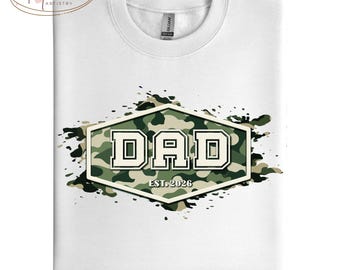 Vintage Camo Dad PNG: Design mimetico retrò (download digitale)