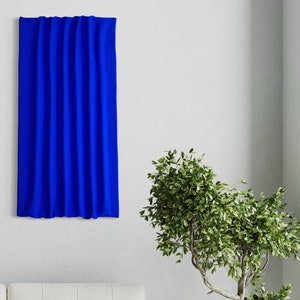 30x60 cm strukturiertes minimalistisches Wandstück. Moderne Malerei. Ultramarine blaue minimalistische Wohndeko. Kunst auf Leinwand. Strukturierte Wohnkultur.