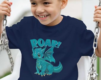 Roar Baby Dragon Kids Shirt from Hand Painted Design