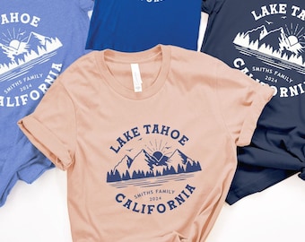 Custom Family Lake Trip Shirts, Personalized Matching Camping Vacation Tee