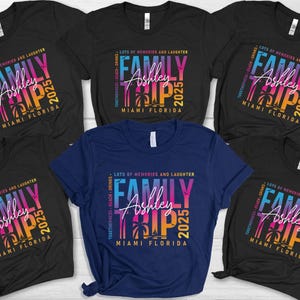 Custom Family Trip 2025 Shirt Matching Family Vacation T-Shirt for Family Reunion Personalized Group Travel T Shirt, Beach Trip Tees