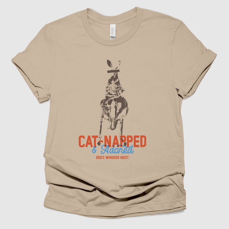 Catnapped Funny Cat Tshirt for Women Men Kangaroo Meme Tee Cute Animal