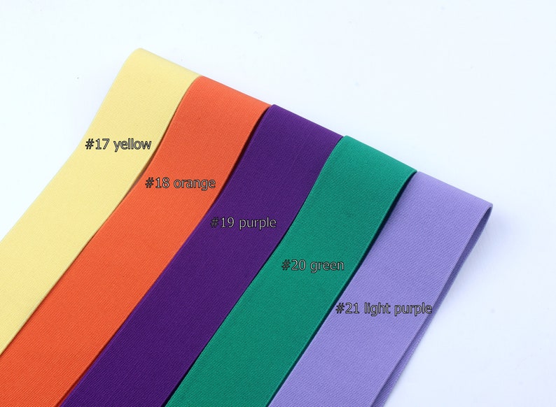 2 Inch Wide Color Elastic Band1yardshigh Elasticity Soft Elastic Band